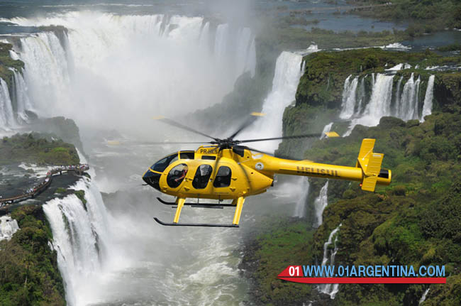 Helicopter Iguazu falls