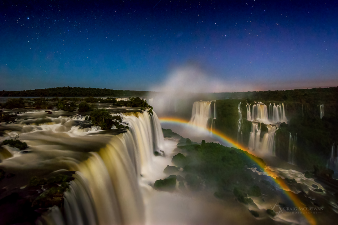 Moonbow Iguazu Falls